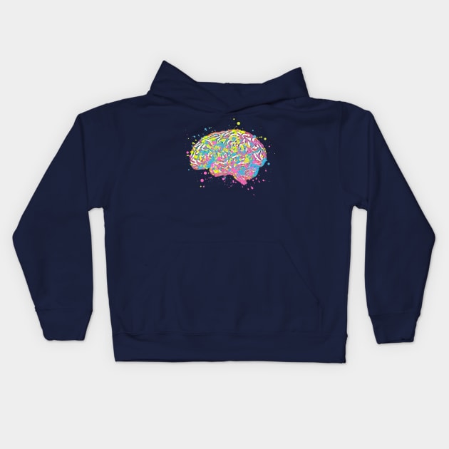 Funky Brain Kids Hoodie by sycamoreapparel